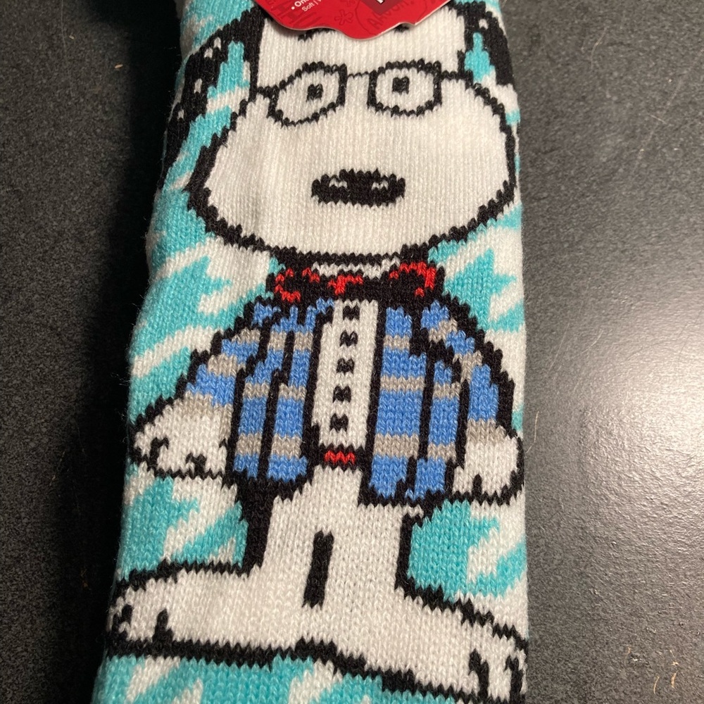herpa Lined Socks slid proof one size soft warm non skid new Snoopy soft New